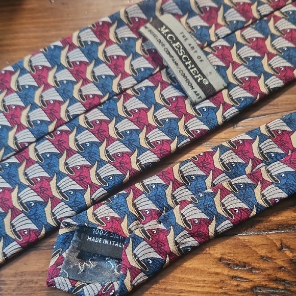 M.C. Escher-inspired Fish & Boats Print Tie By The Boxelder Company - Picture 3 of 3